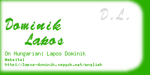 dominik lapos business card